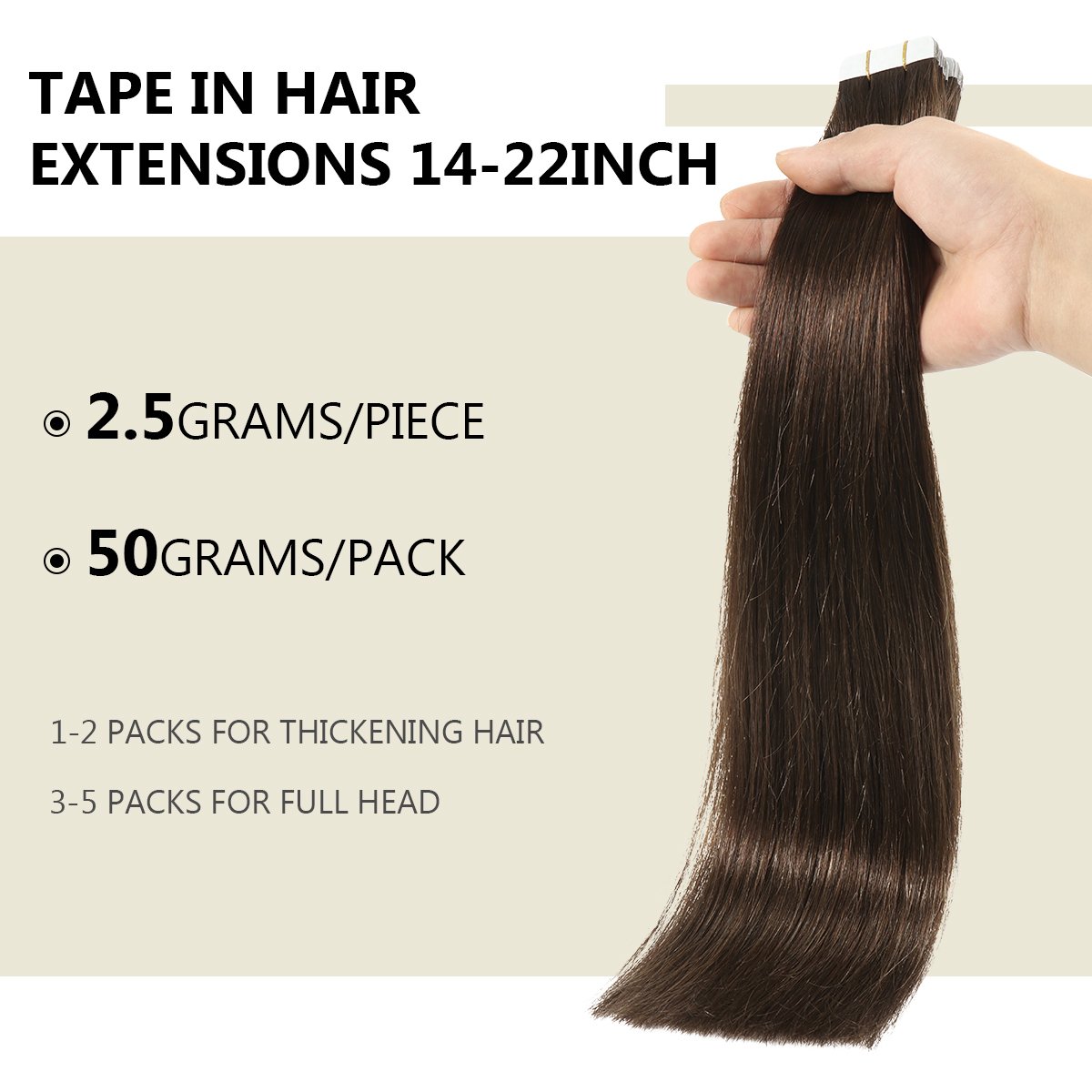 Tape In Human Hair Extensions Straight Remy On Adhesive Invisible PU Tape Hair