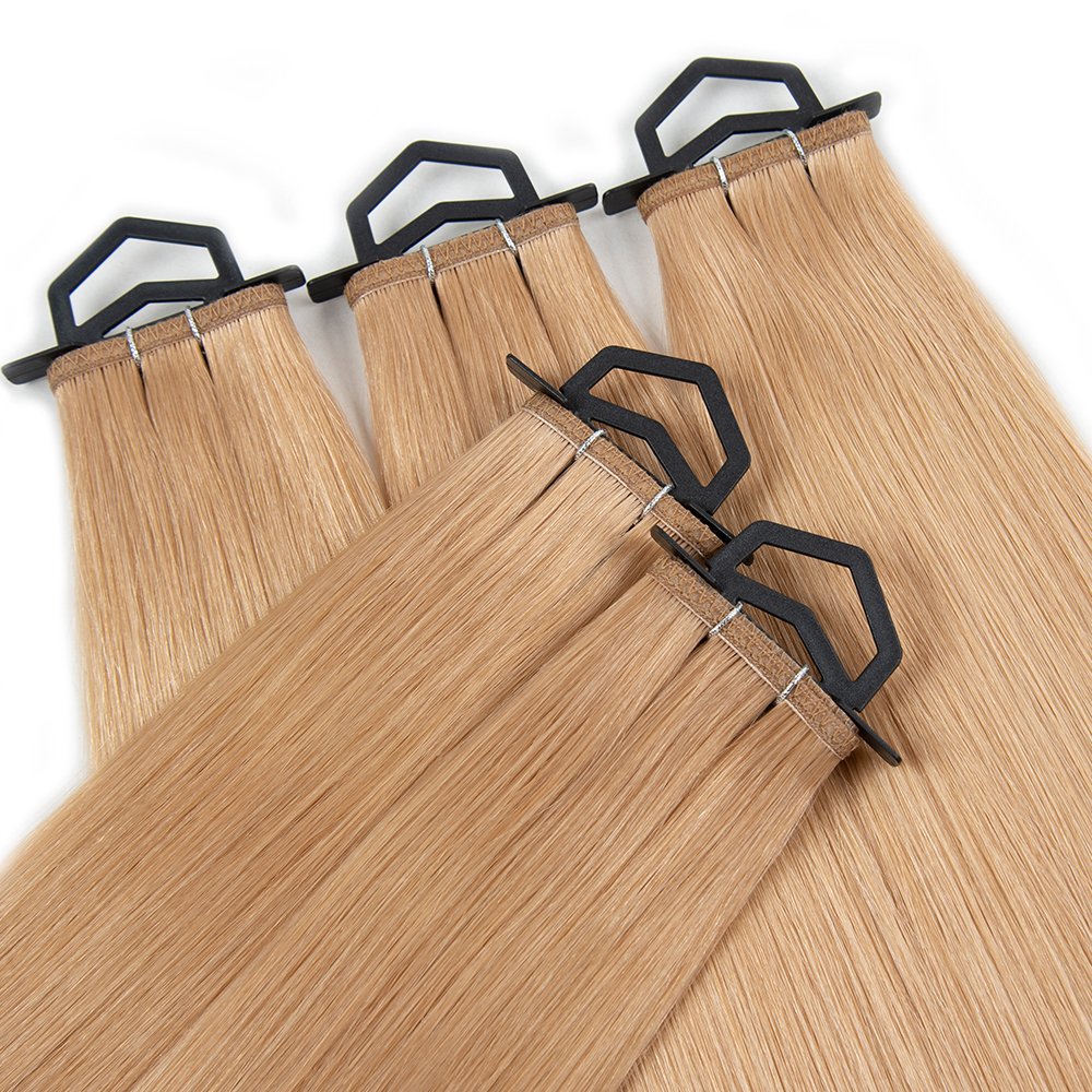 Thin Invisible Genius Weft Hair Extensions Double Drawn 100 Natural #1001 White Blonde Human Hair Genius Weft