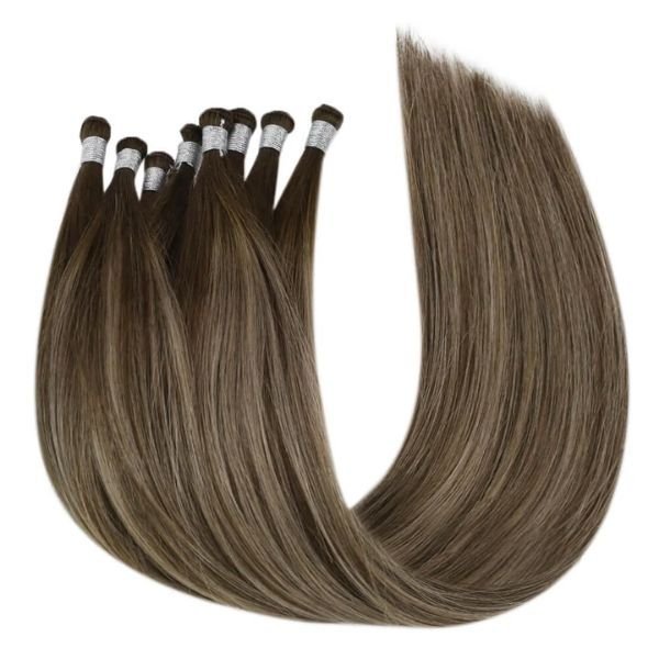 2024 New Arrival 100% Human Hair Thick Ends Can Be Cut Flexible Weft Invisible Balayage 4/27 Genius Weft Hair Extension