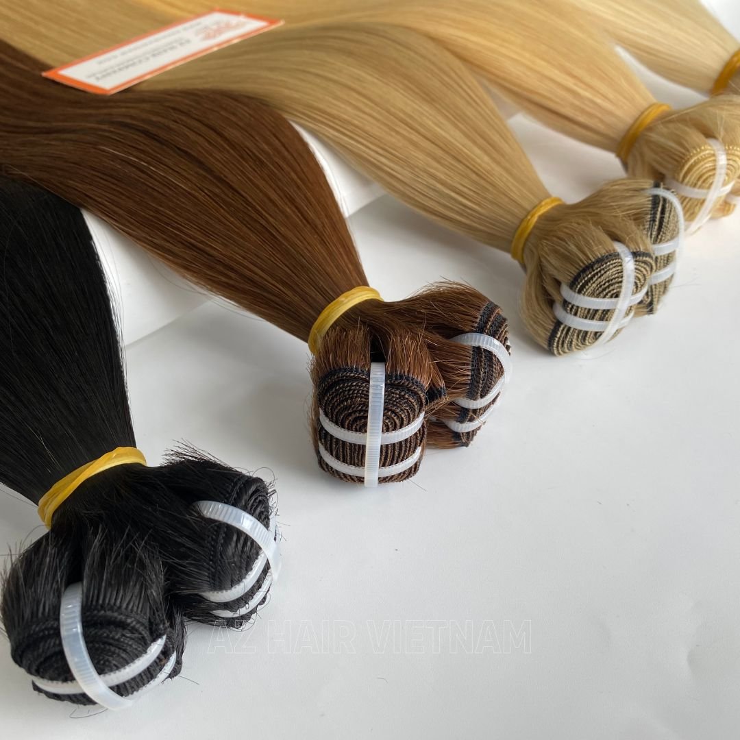 Wholesale Price Factory Weft Hair Unprocessed Cuticles Aligned Human Hair Extensions 100% human virgin hair Made In Vietnam
