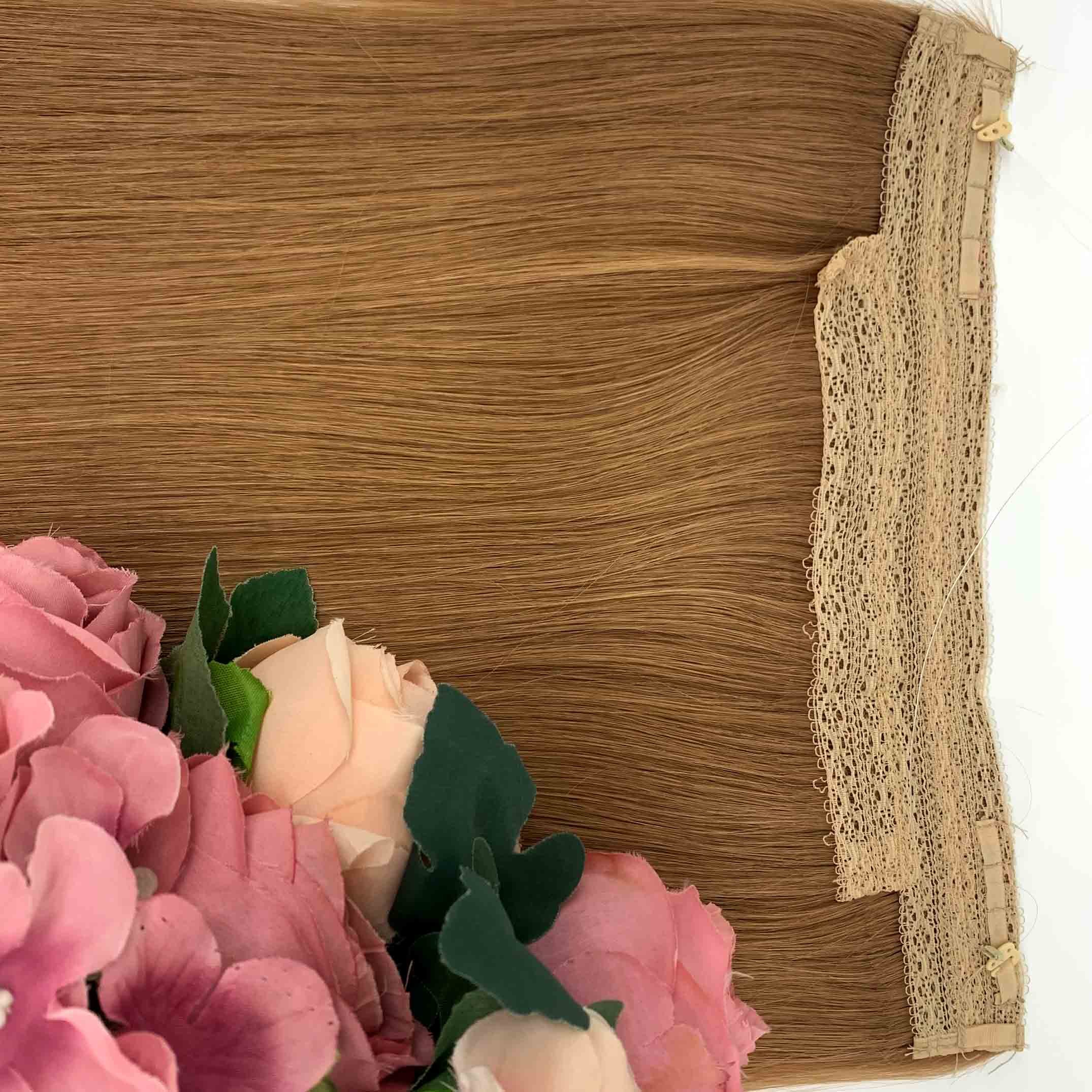 Fasimei Large Stock Top Quality Suppliers Seamless Halo Hair Extensions Brazilian Human Hair Product Virgin Hair Extensions 100g