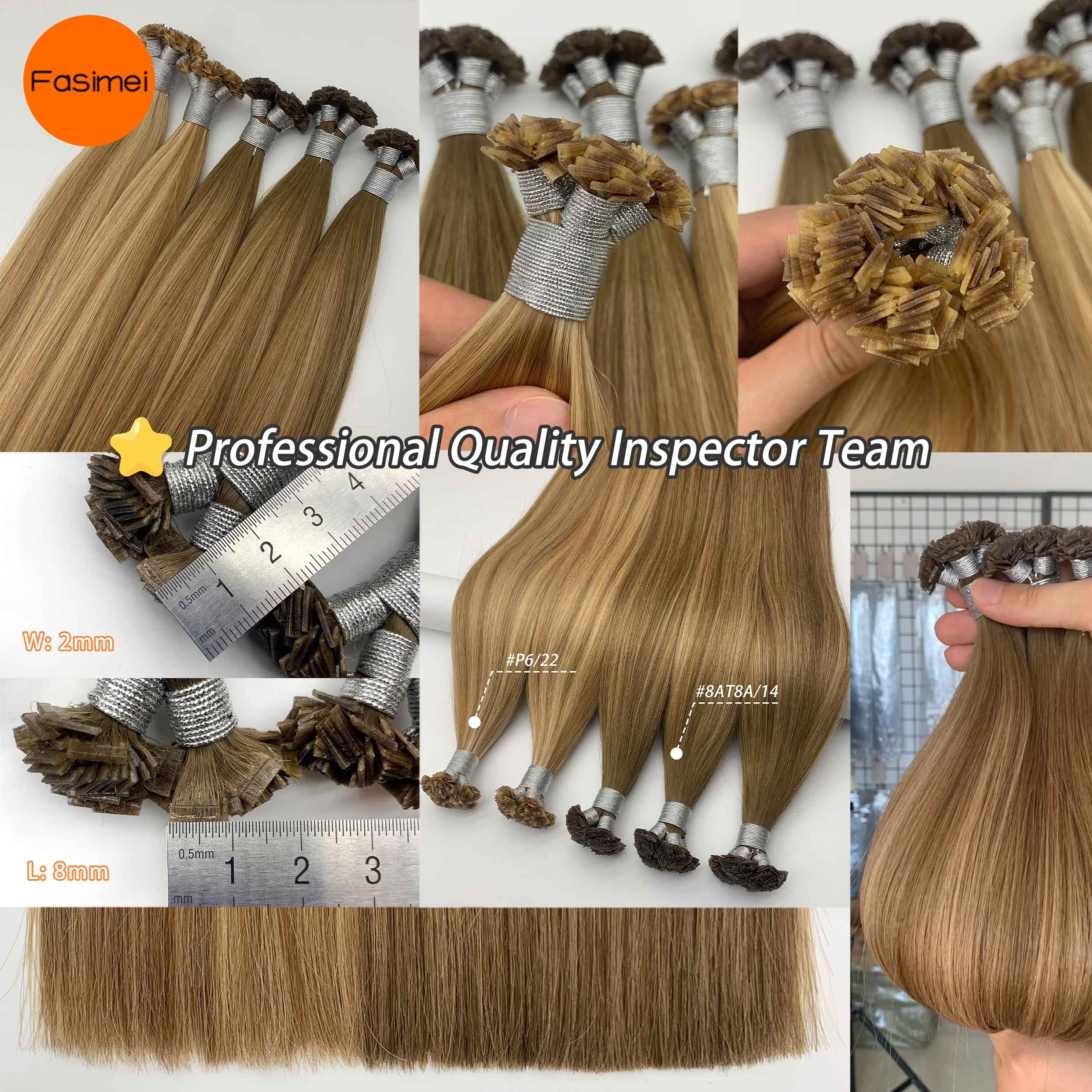 Unprocessed Raw Russian Slavic U-Tip Ktips Nail I Flat Tips 100% Virgin Human Hair Extensions Vendors