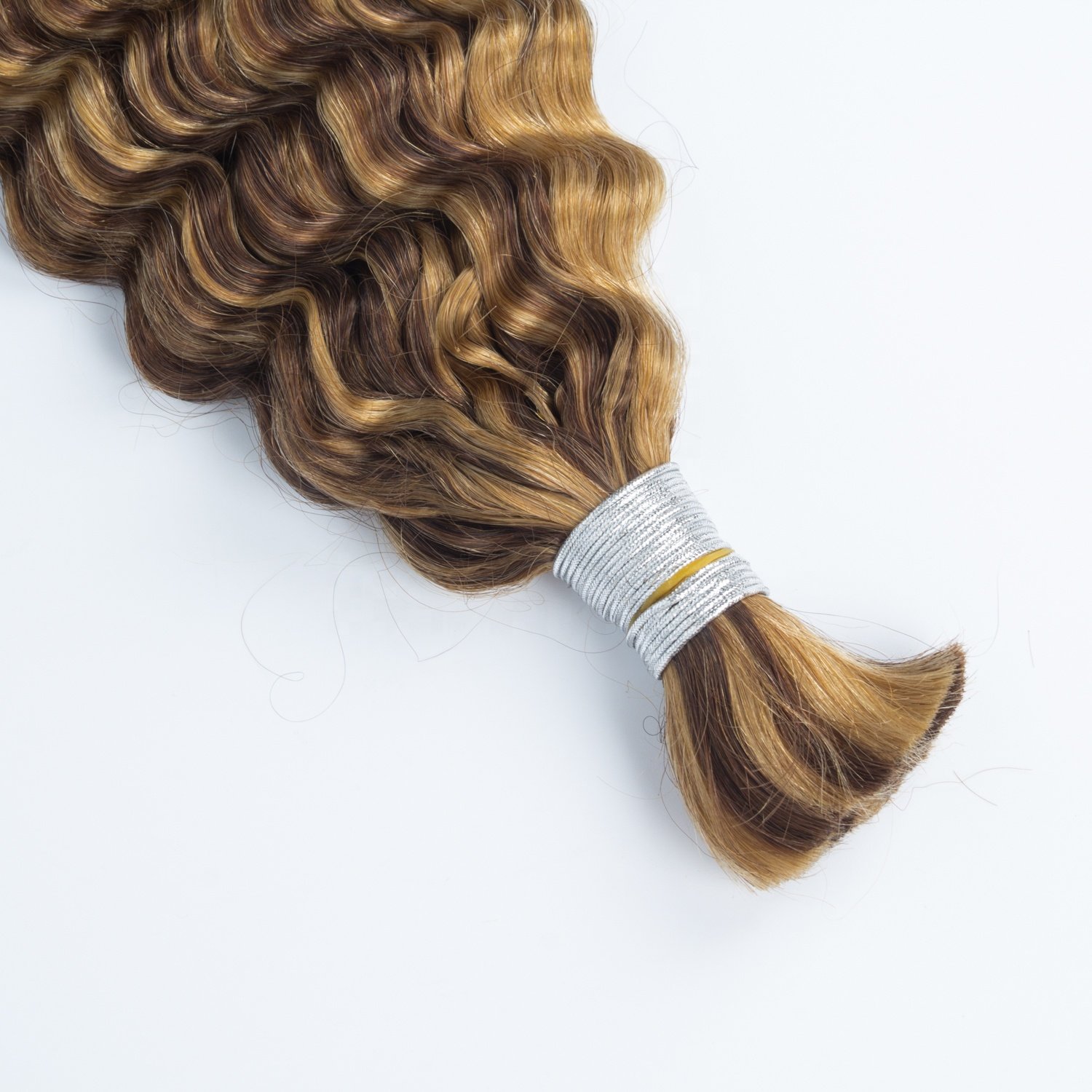 Deep wave highlighed #4/27 bulk human hair for braiding no weft human hair bulk human hair bulk for braiding