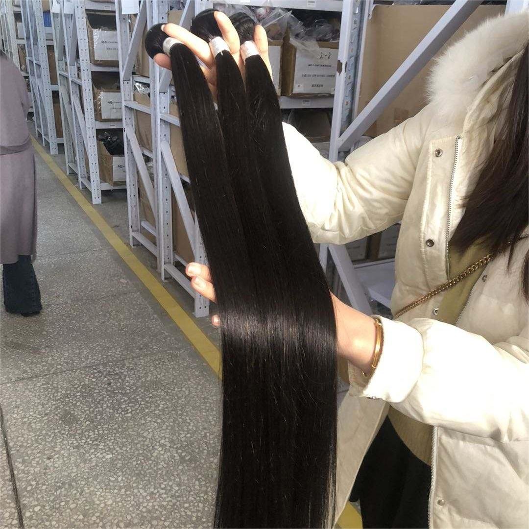 Free Sample Cheap Vendors Brazilian Black Real Virgin Hand Tied Weft Remy Human Hair Extension