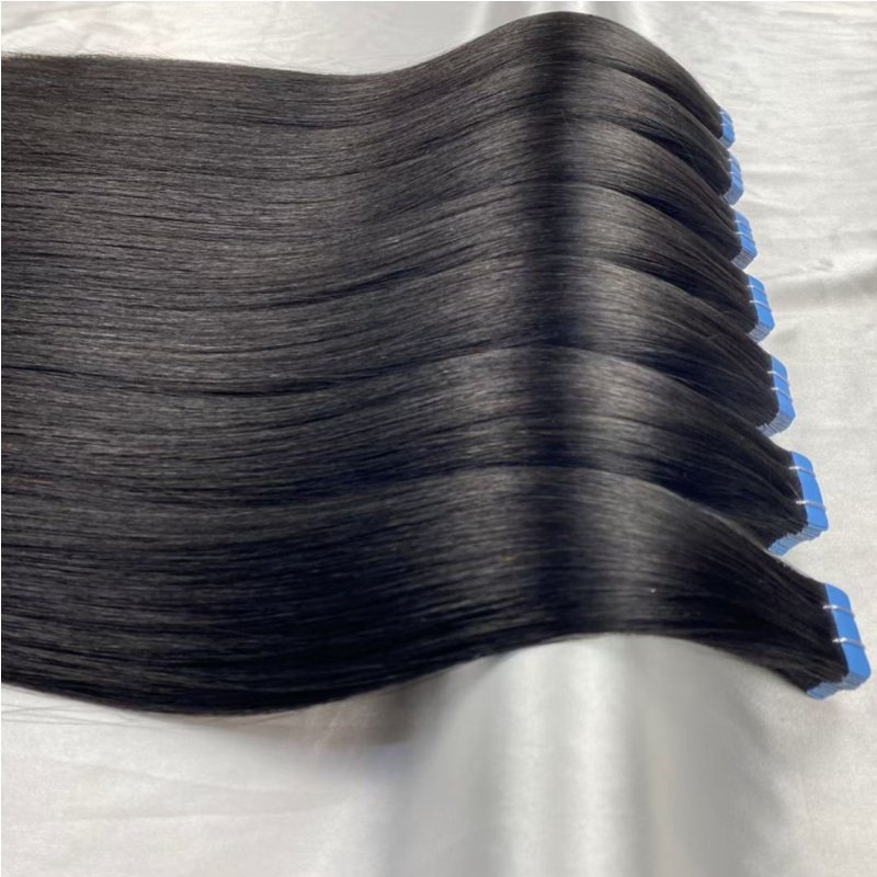 top grade human hair super double drawn silky straight remy tape human hair extensions 40pieces/bag 100g hair bundles