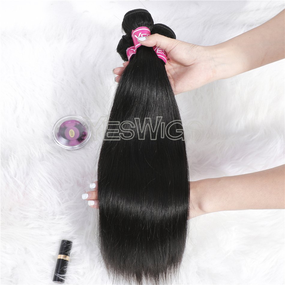 Straight Peruvian Human Hair Extension Weave Bundles 100 Gram Per Bundle Top Quality Peruvian Mink Hair Extension Double Weft