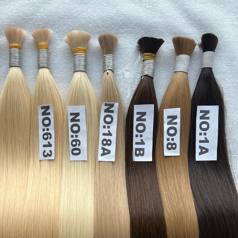 Wholesale 100% Human Hair Extensions Bulk Vendor Raw Unprocessed Extensiones Cabello Humano Natural Virgin Cuticle Aligned Hair