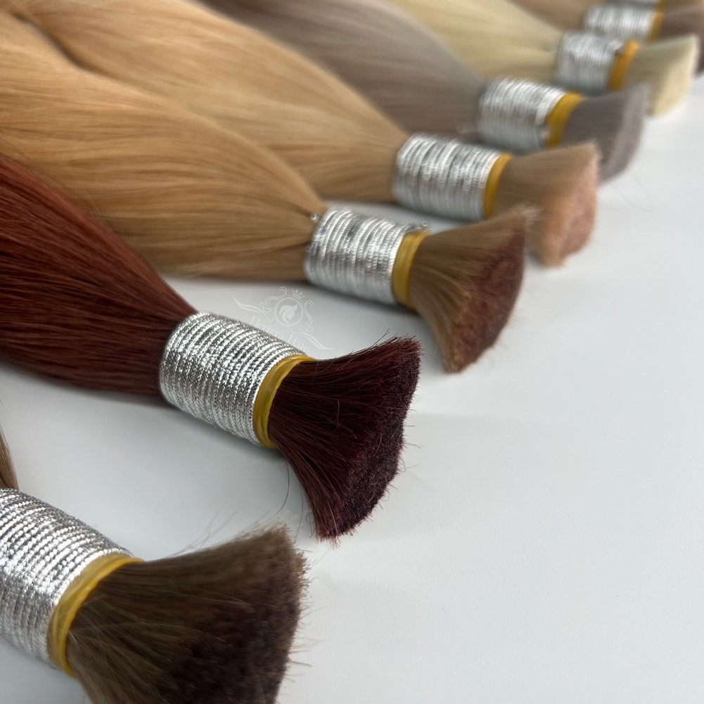 Wholesale 100% Human Hair Extensions Bulk Vendor Raw Unprocessed Extensiones Cabello Humano Natural Virgin Cuticle Aligned Hair