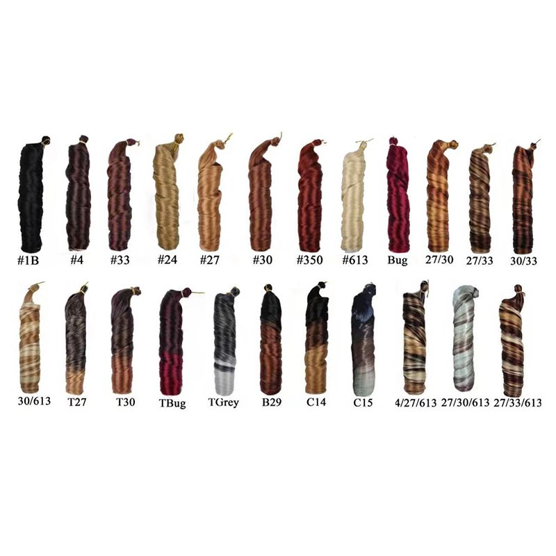 150g Display Loose Body Wave Style Spiral Curl Crochet Braid French Curls Synthetic Hair Extensions Curly Braiding Hair
