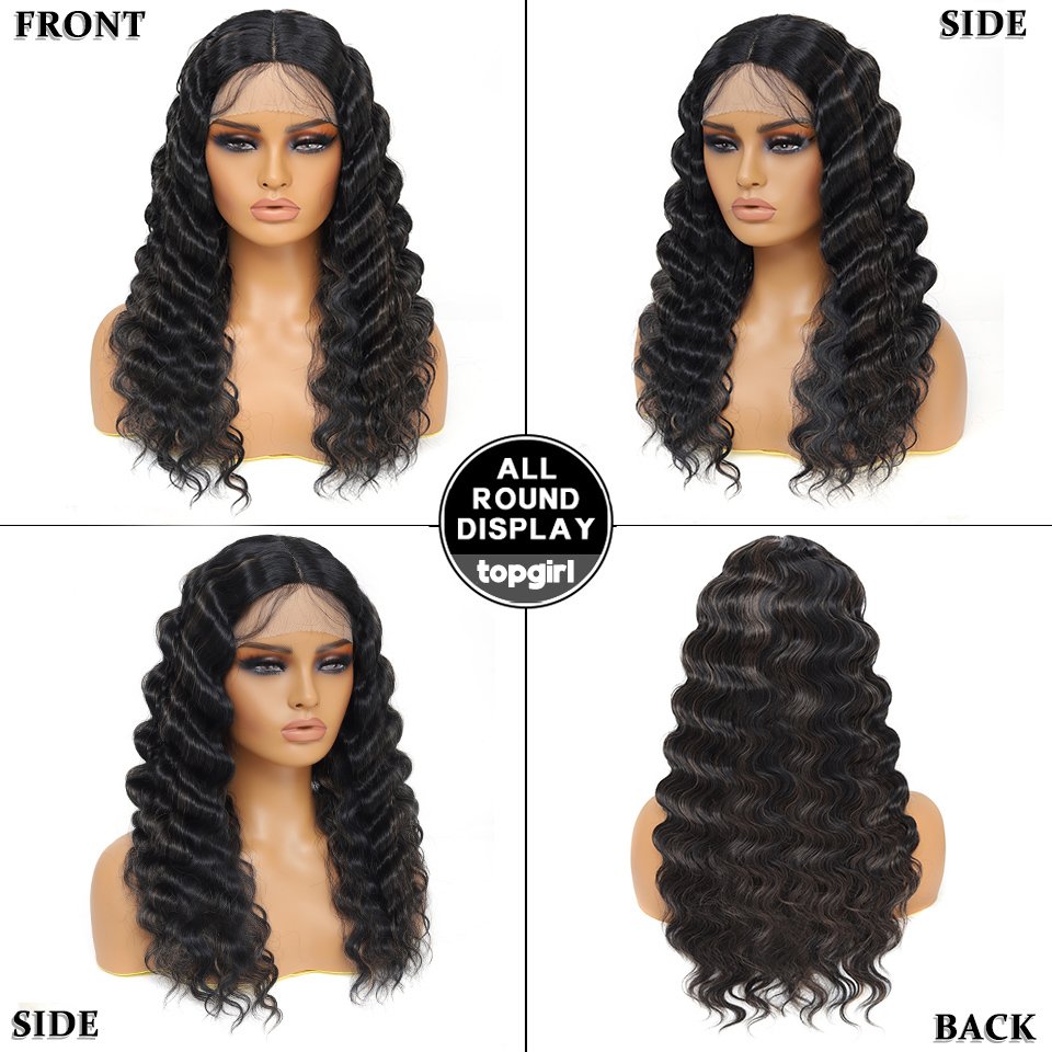13x4x1 Middle Part HD Lace 20"Deep Wvae African Braid Wig styles Highlight Synthetic Wigs Lace Front Wigs Pre Plucked For Women