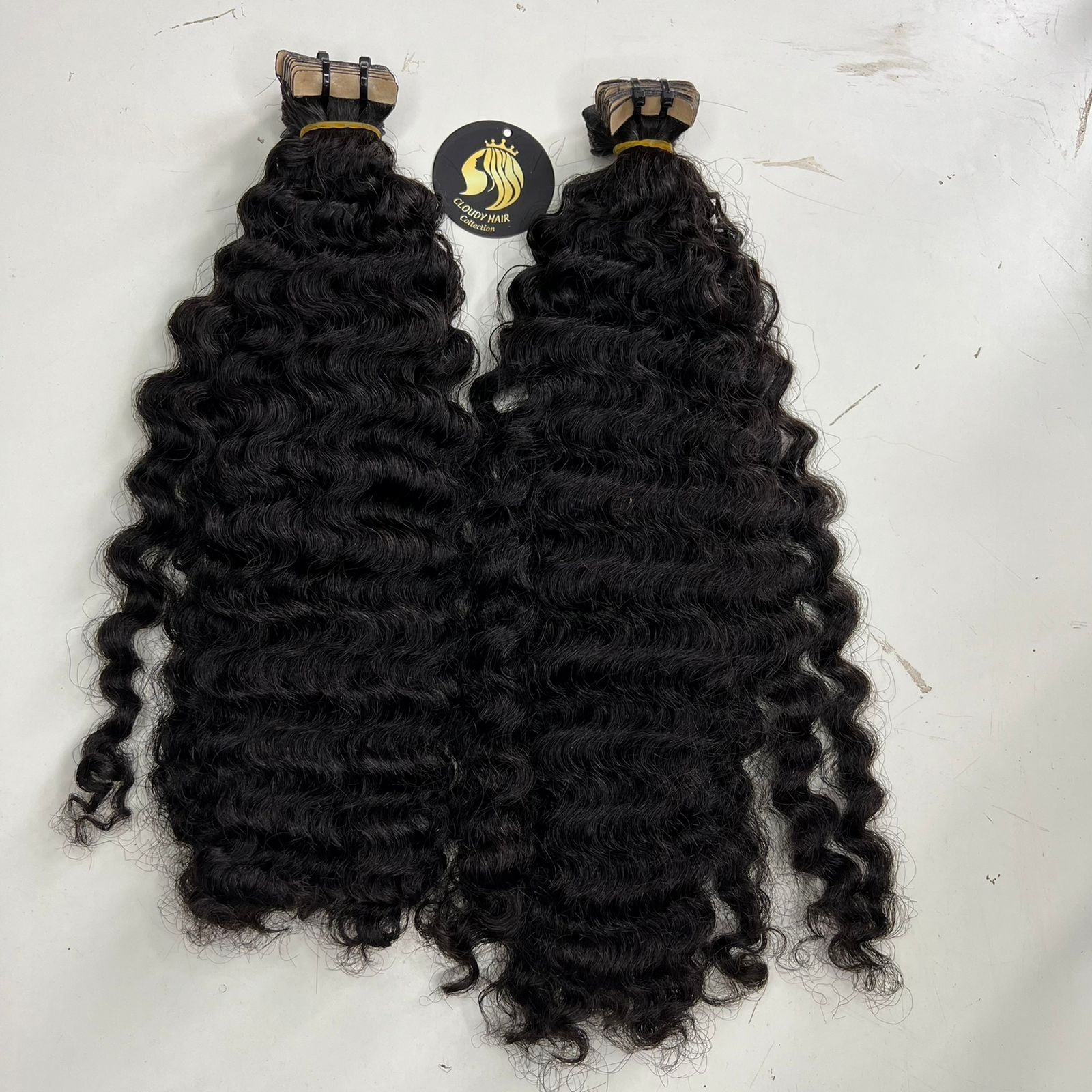 Brazilian Hair Burmese Curly Bundles/ Tape/ I-tip 100% Virgin Human Hair Extensions Natural Black Color