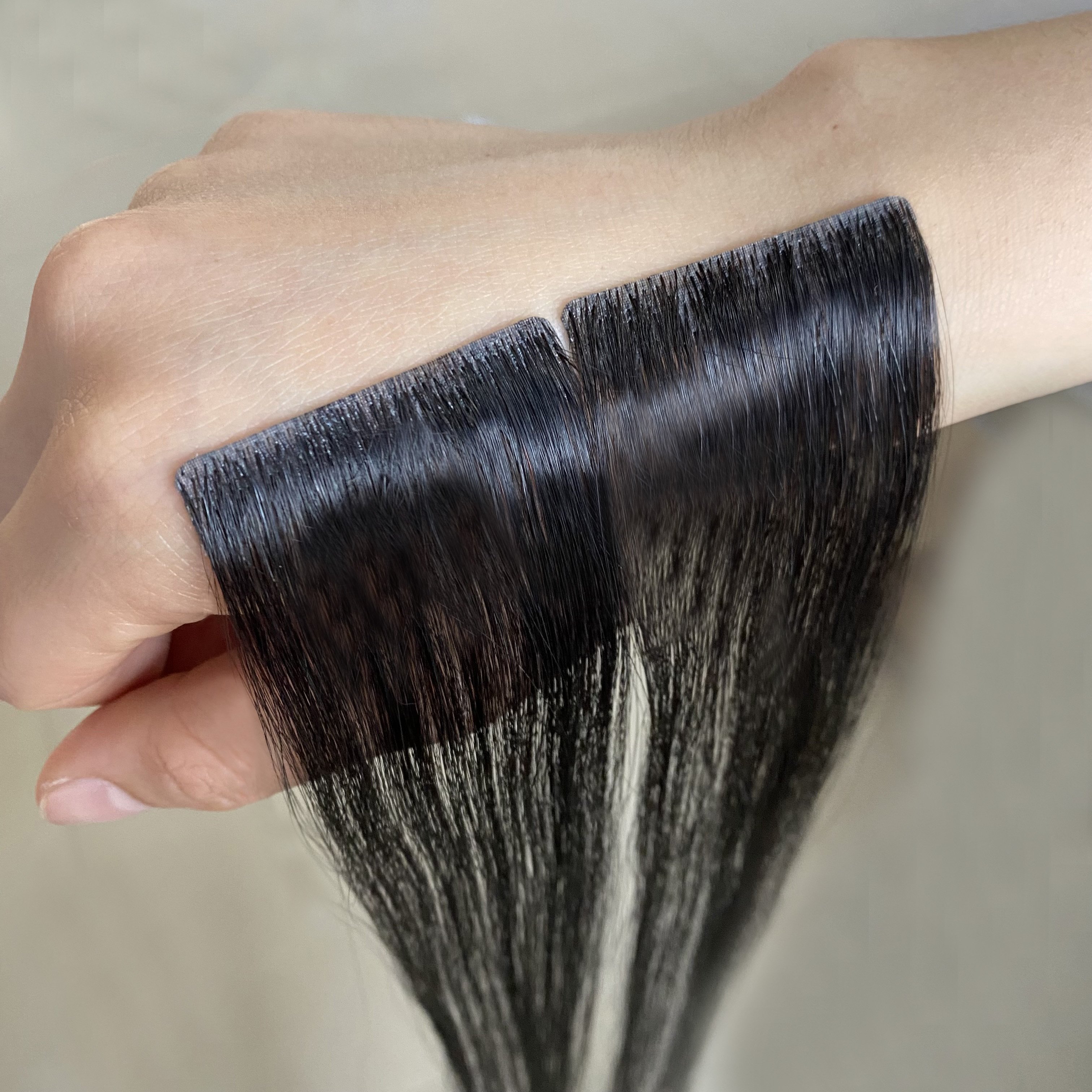 Wholesale Invisible Tape In Human Hair Extensions Double Drawn Russian Tape In Human Hair Extensions