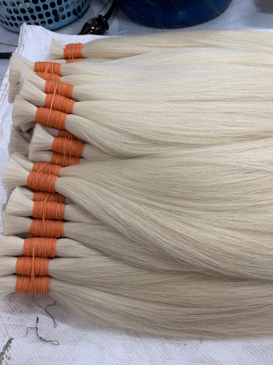 Wholesale 100% Extention Hair Real Human Hair , Bulk Hair No Genius Weft