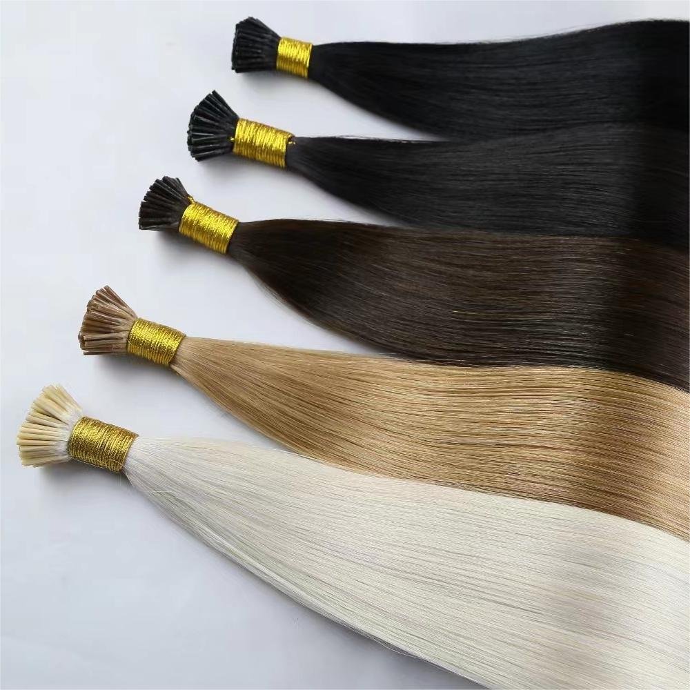 Premium Quality Italian K Tip Hair Extensions Human Hair 100% Cuticle Aligned Stick I Tip Human Hair Extensions
