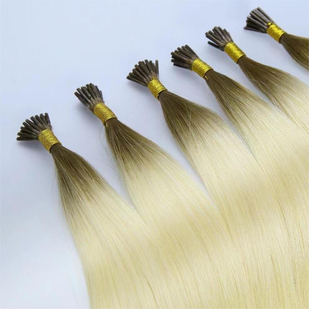 Premium Quality Italian K Tip Hair Extensions Human Hair 100% Cuticle Aligned Stick I Tip Human Hair Extensions