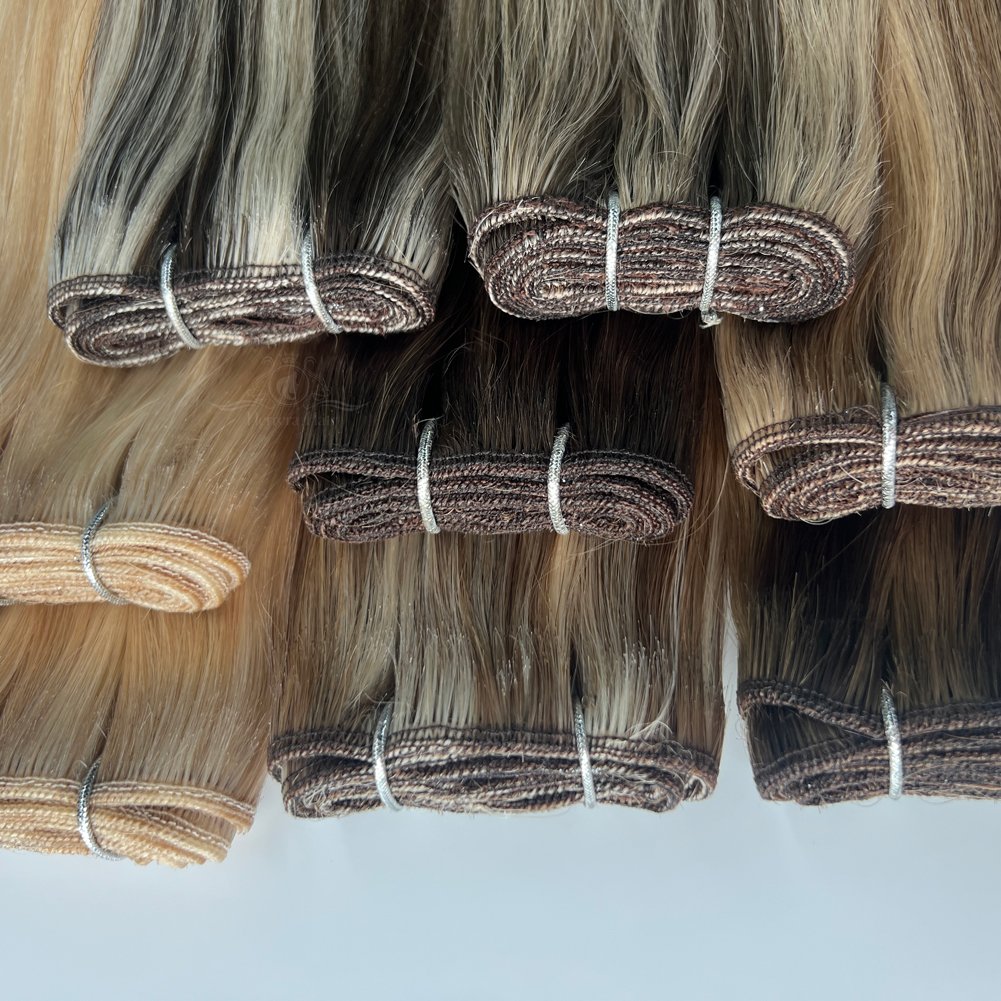 Luxury Machine Weft Vendor Virgin Human Hair Extensiones De Cabello Humano Natural Bundles Machine Weft Human Hair Extensions