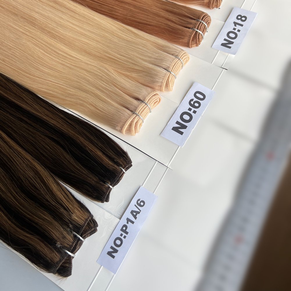 Luxury Machine Weft Vendor Virgin Human Hair Extensiones De Cabello Humano Natural Bundles Machine Weft Human Hair Extensions