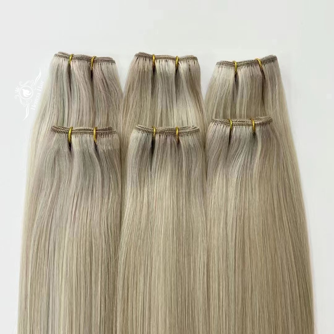 Luxury Machine Weft Vendor Virgin Human Hair Extensiones De Cabello Humano Natural Bundles Machine Weft Human Hair Extensions