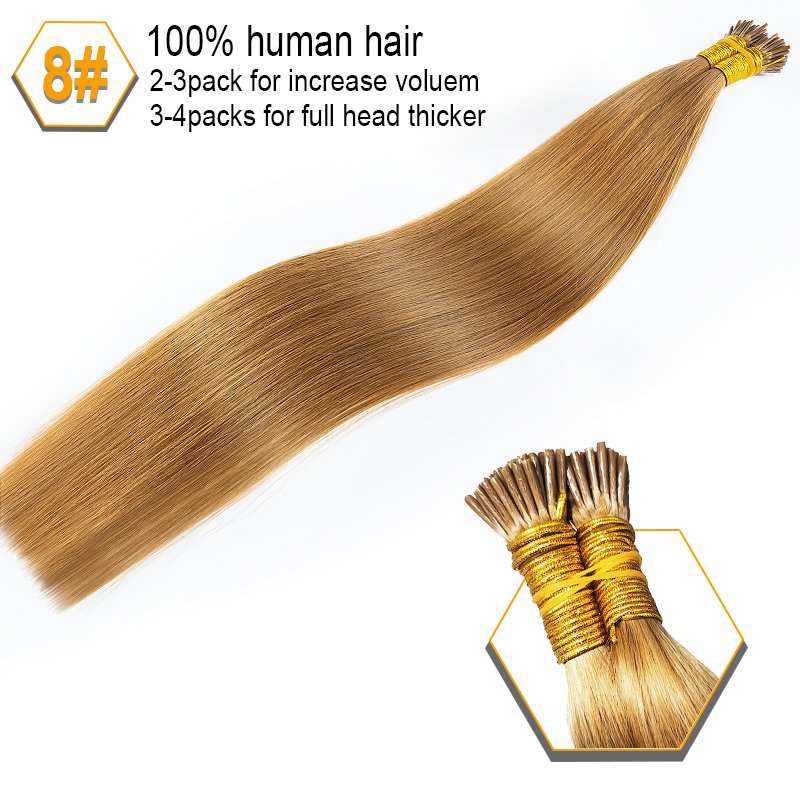 Remmy I-TIP Virgin Double Drawn 100% Raw Blonde cambodian hair raw i tip 90g/ Strand Remy Human Hair Extensions