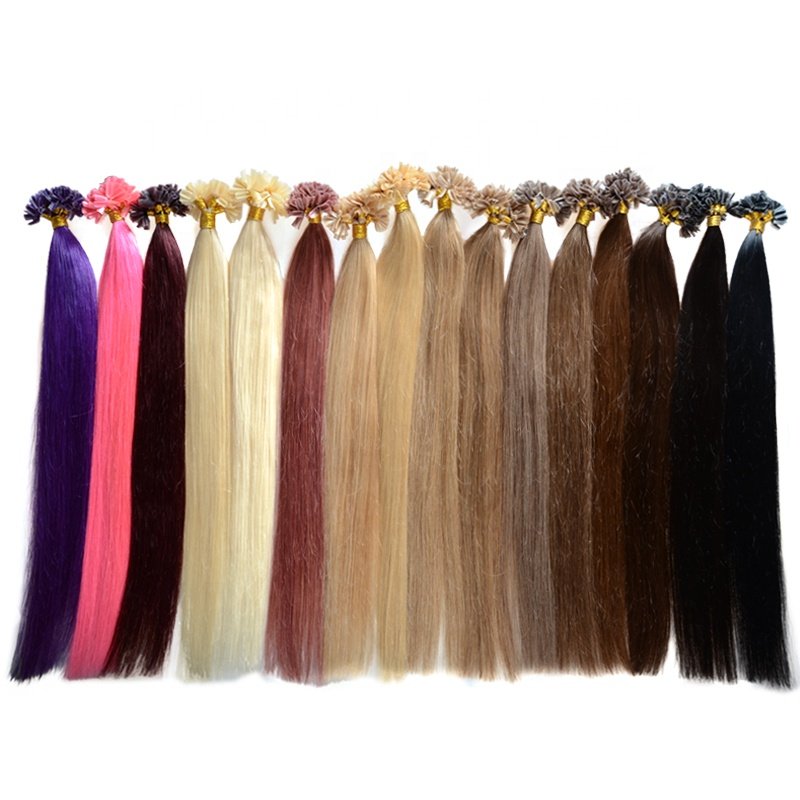 AFPELO Top Grade Blonde Pre Bonded Keratin Hair Extensions Supplier U/Nail Tip Hair Extension Remy Keratin Human Hair