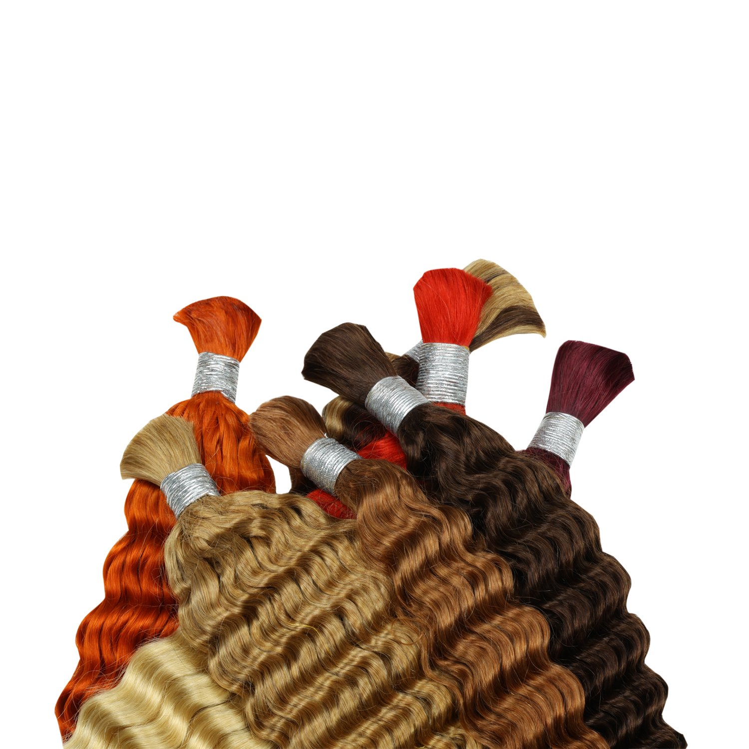 FH wholesale deep wave bulk colored braiding remy hair cheap price human hair bulk extensions for braiding