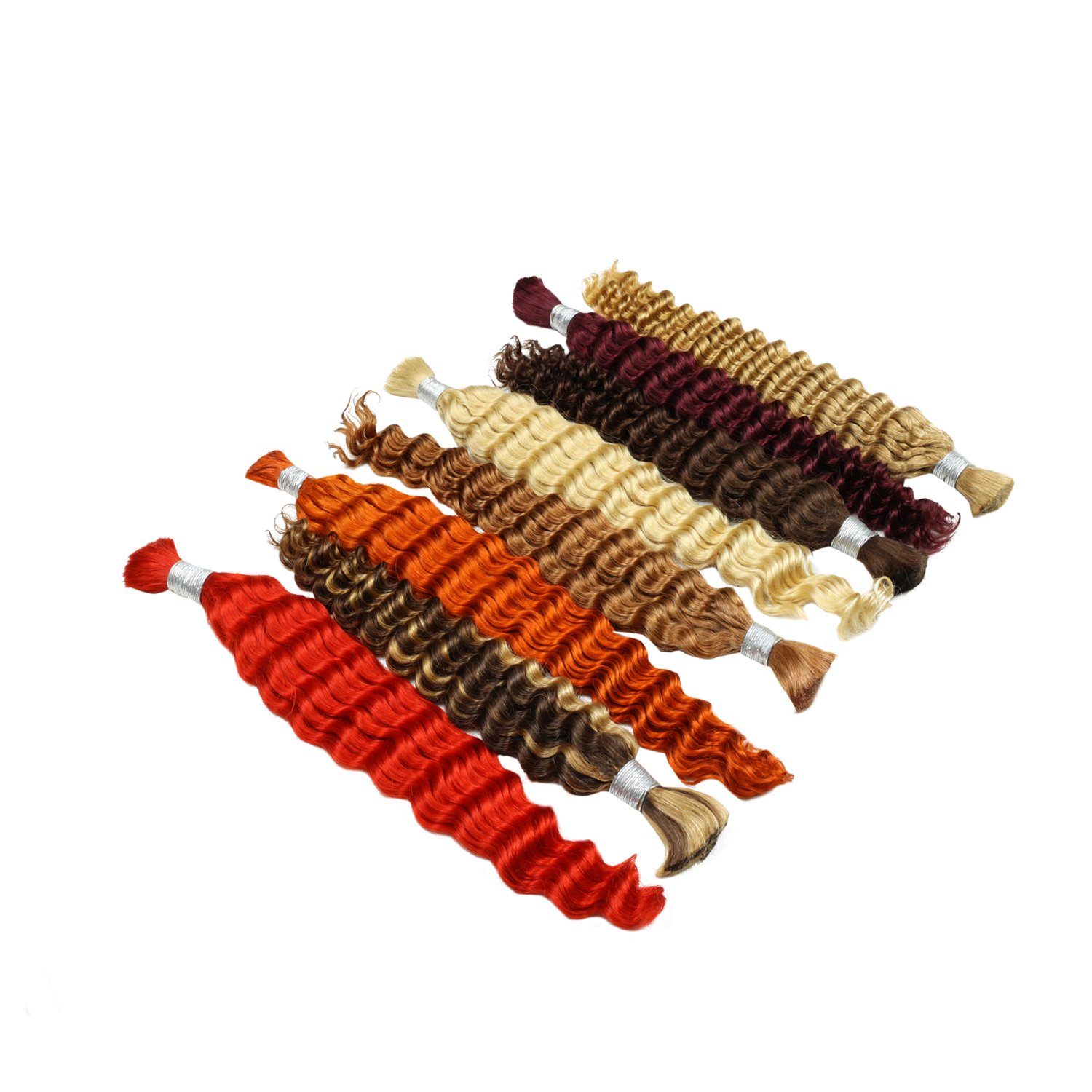 FH wholesale deep wave bulk colored braiding remy hair cheap price human hair bulk extensions for braiding