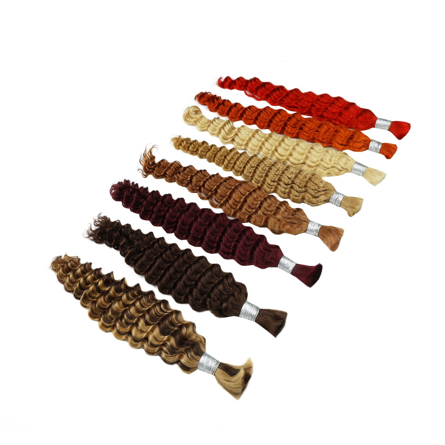 FH wholesale deep wave bulk colored braiding remy hair cheap price human hair bulk extensions for braiding