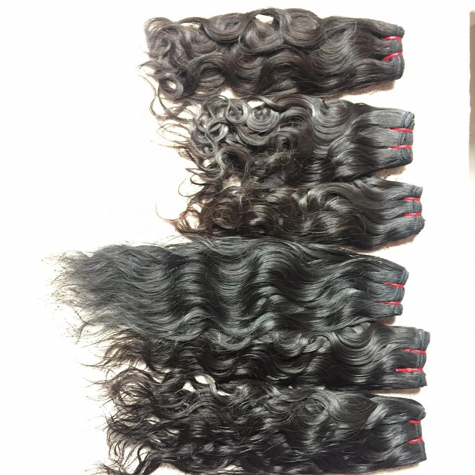 Raw Indian wavy Hair Unprocessed Virgin Natural Straight Wavy Hair Vendors Vietnamese Cuticle Aligned Raw Human Hair Soft