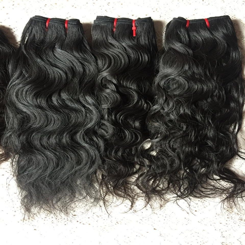Raw Indian wavy Hair Unprocessed Virgin Natural Straight Wavy Hair Vendors Vietnamese Cuticle Aligned Raw Human Hair Soft