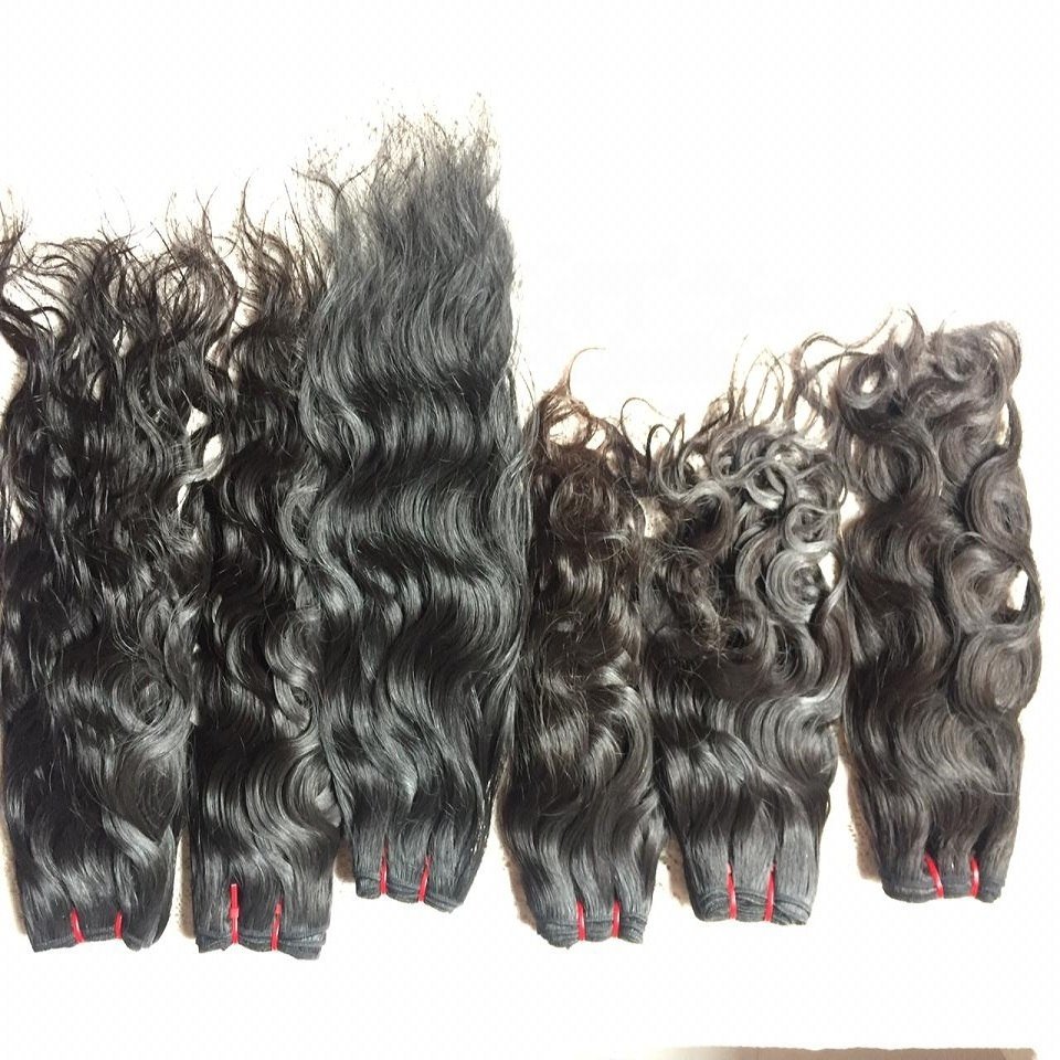Raw Indian wavy Hair Unprocessed Virgin Natural Straight Wavy Hair Vendors Vietnamese Cuticle Aligned Raw Human Hair Soft