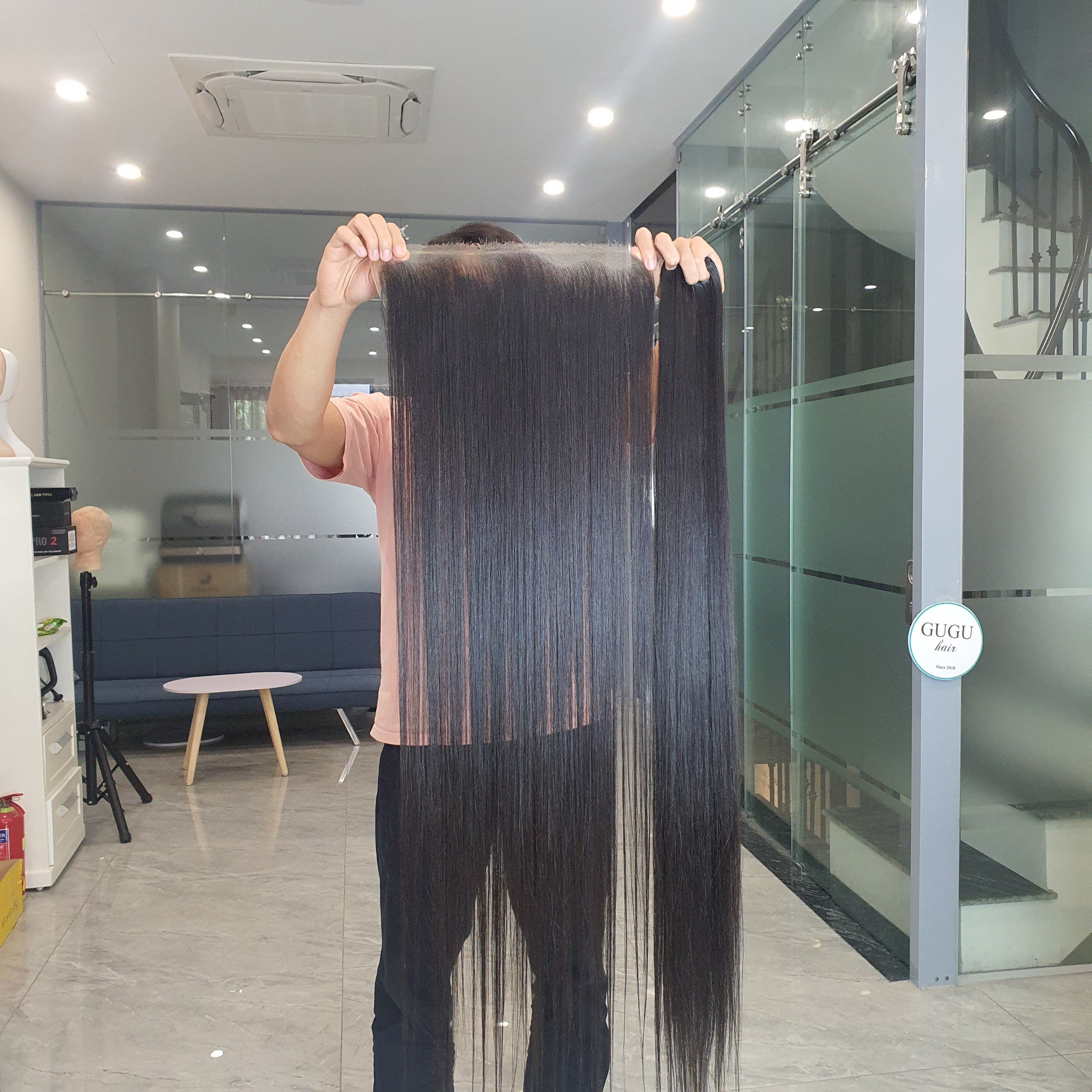 human hair wigs 42 inches raw hair bundles vietnam bone straight super double drawn raw hair full frontal weaves