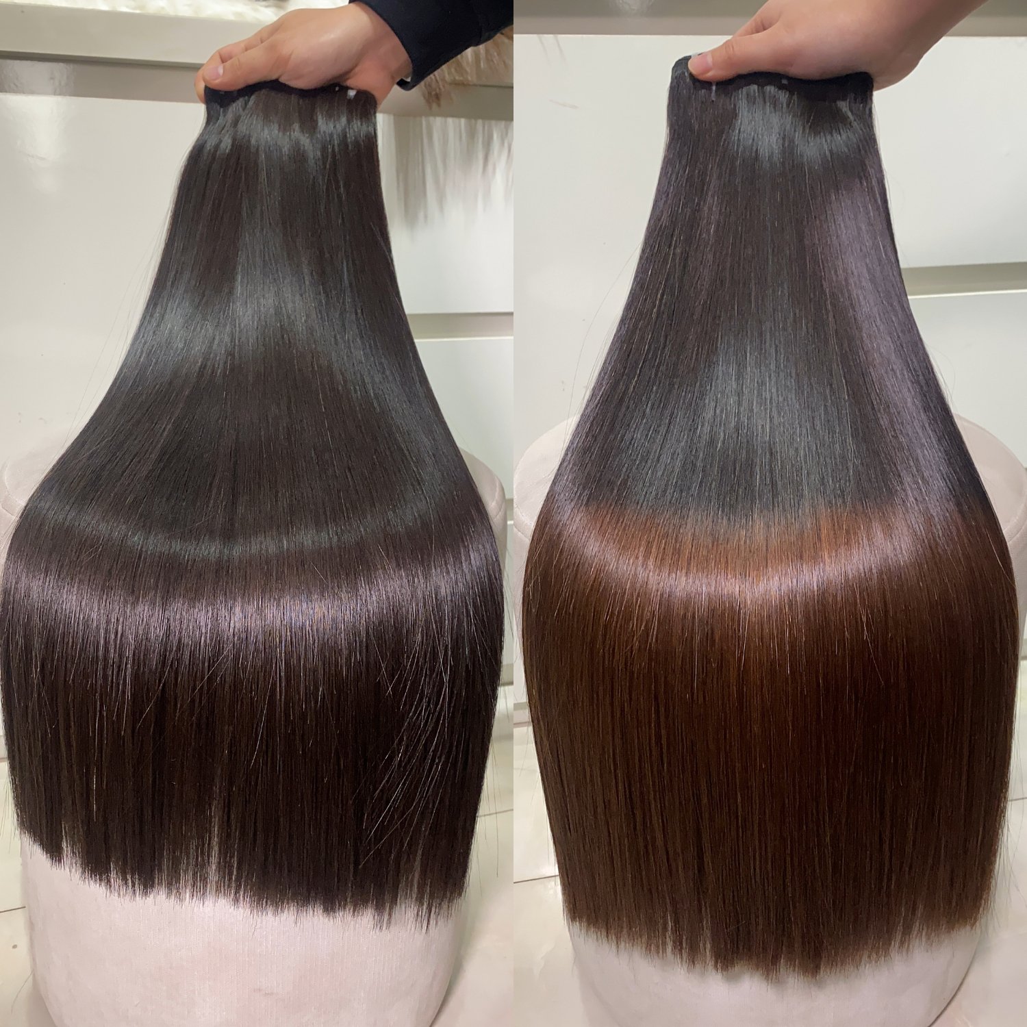 Best 100% Human Hair Extensions Factory Wholesale Full Cuticle Aligned Machine Weft Double Drawn Soft Wave Style Healthy Bundle