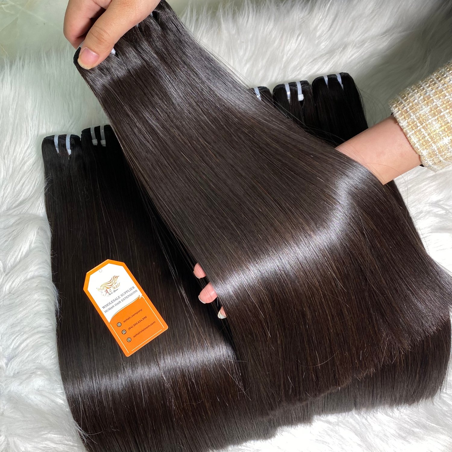Best 100% Human Hair Extensions Factory Wholesale Full Cuticle Aligned Machine Weft Double Drawn Soft Wave Style Healthy Bundle