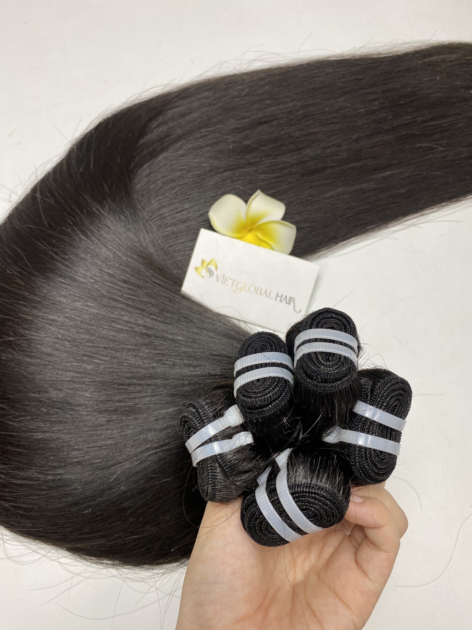 Vietnamese Human Raw Hair Extensions In Weft Bundle For Resell Very High Quality By Vietglobal Hair Vietnam