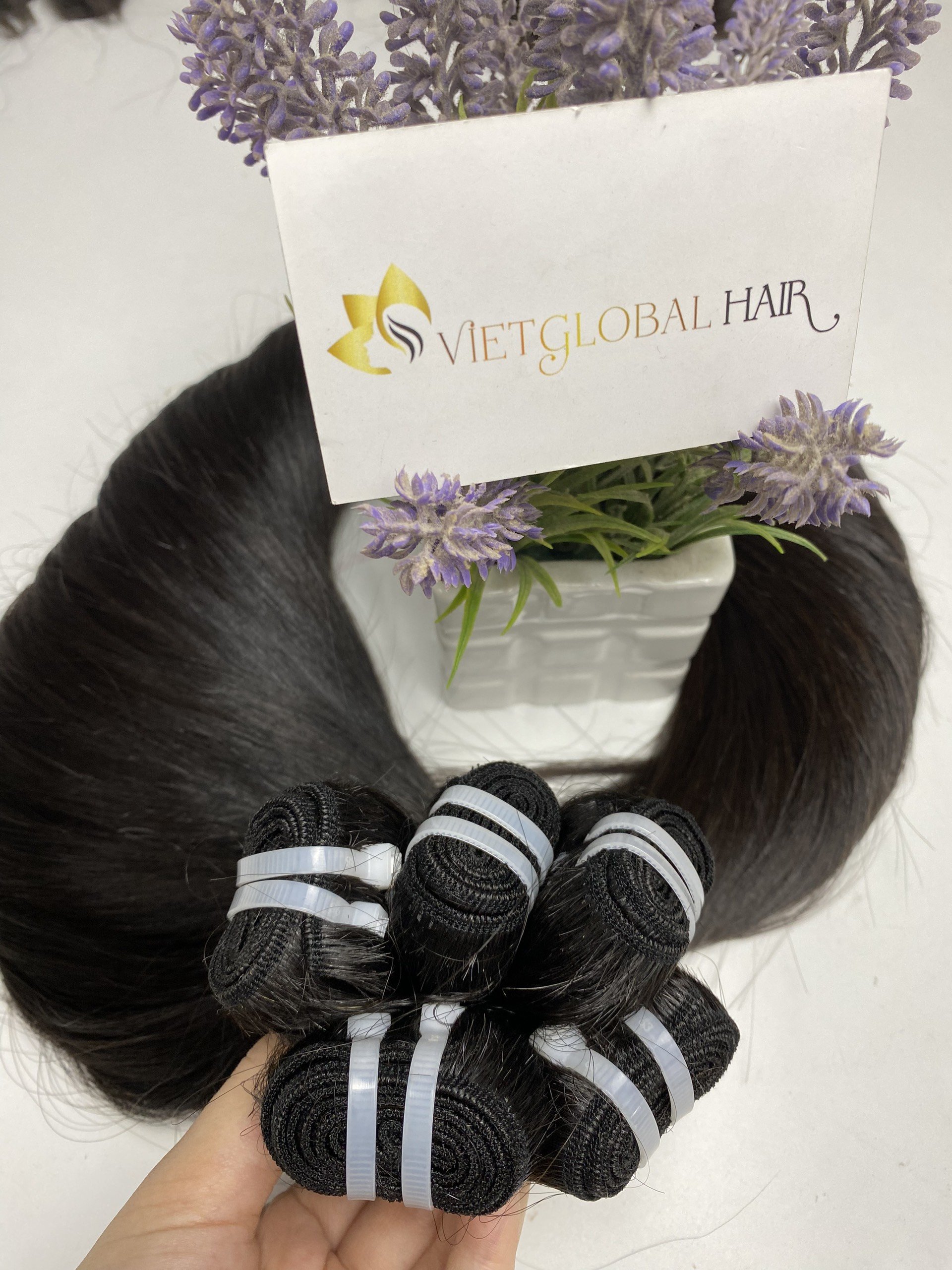 Vietnamese Human Raw Hair Extensions In Weft Bundle For Resell Very High Quality By Vietglobal Hair Vietnam