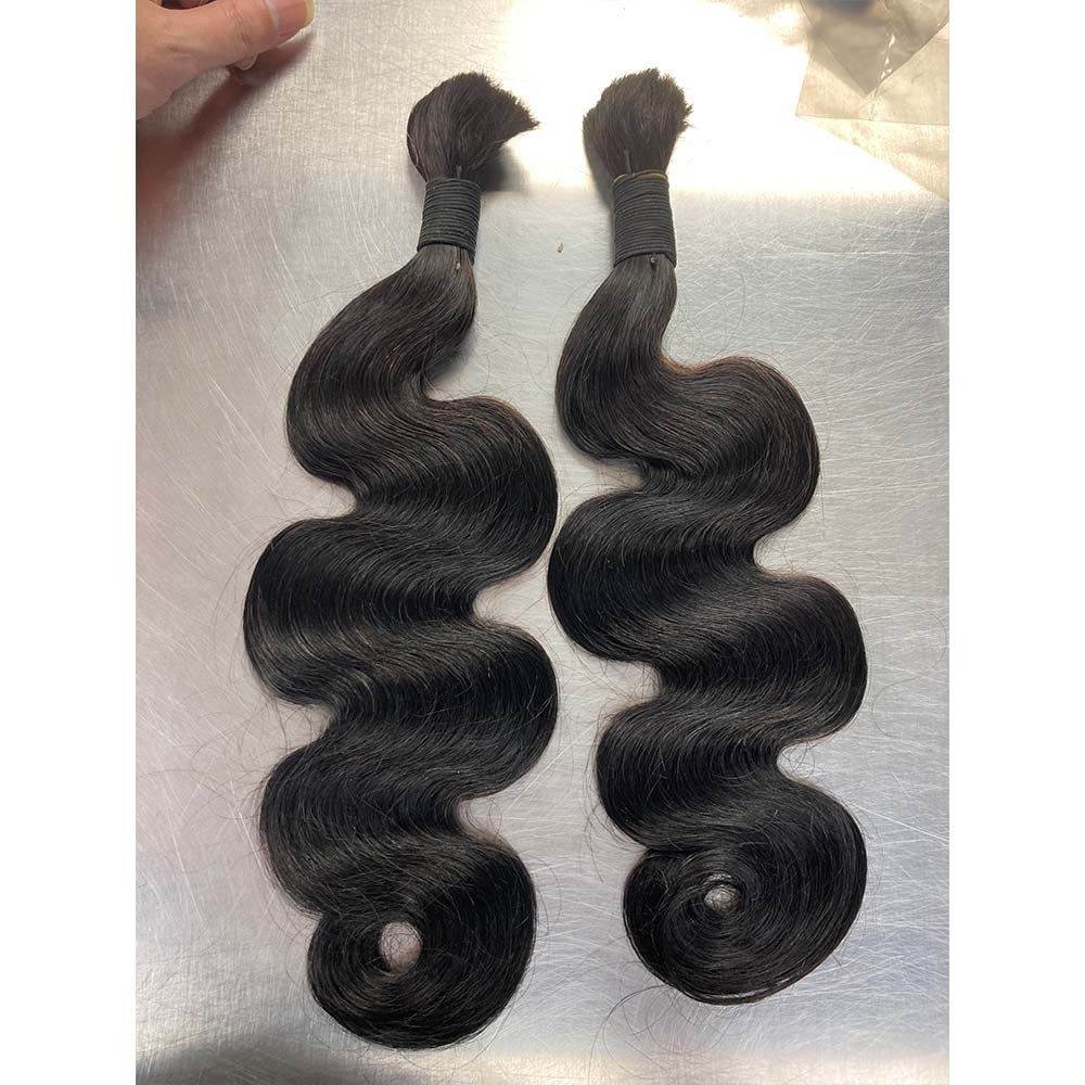 RG1234 Brazilian Virgin Hair Bulk for braiding silky straight natural color 100gram/piece Peruvian Hair for black women braids