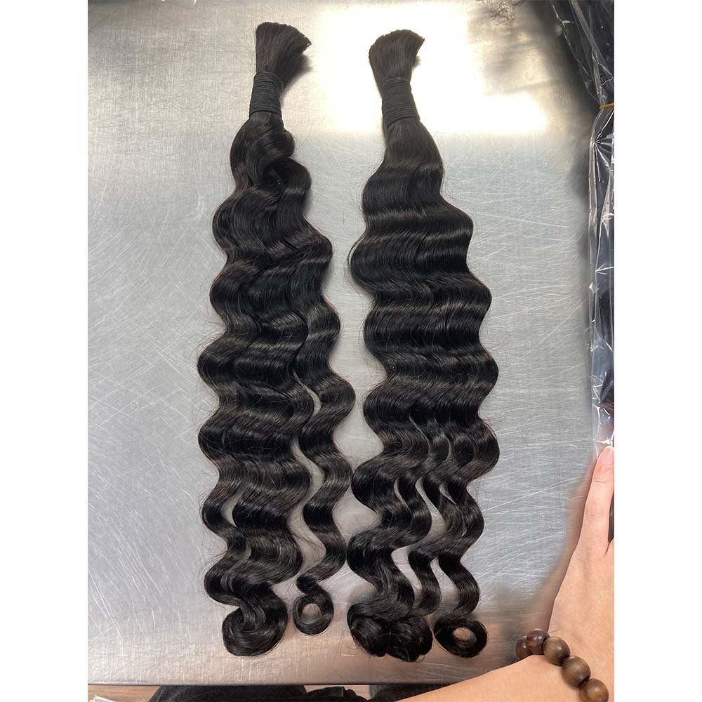 RG1234 Brazilian Virgin Hair Bulk for braiding silky straight natural color 100gram/piece Peruvian Hair for black women braids