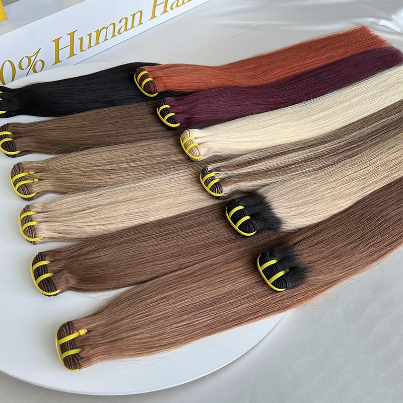GDY Wholesale Cheap Color Human Hair Extension 10A 12A 15A Grade Color Virgin Hair Bundle Silky Bone Straight Bundle