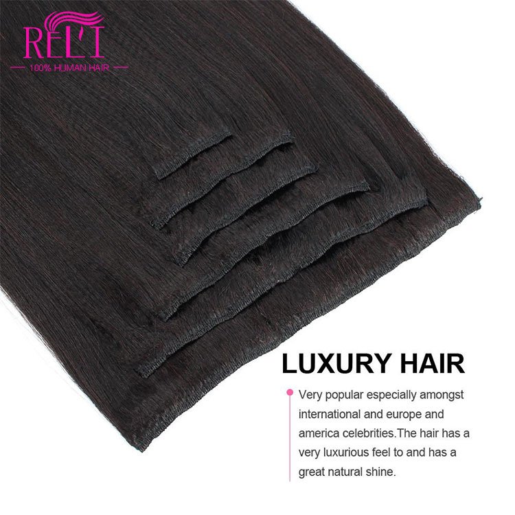 Factory Highlight Piano Color Clip In Hair Extension Silky Straight Clip In Human Hair Extensions