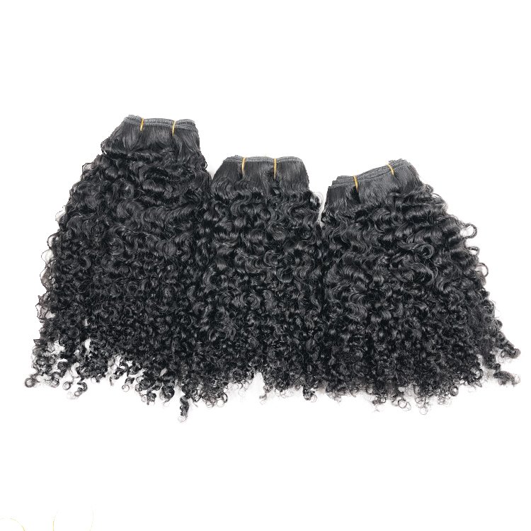 Top Quality Super Double Drawn Vietnamese raw hair Fumi Pixie Curls Bundles With Closure hair extensions human hair
