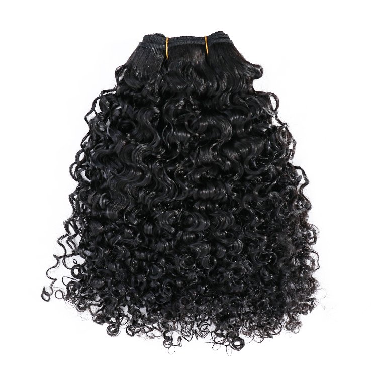 Top Quality Super Double Drawn Vietnamese raw hair Fumi Pixie Curls Bundles With Closure hair extensions human hair