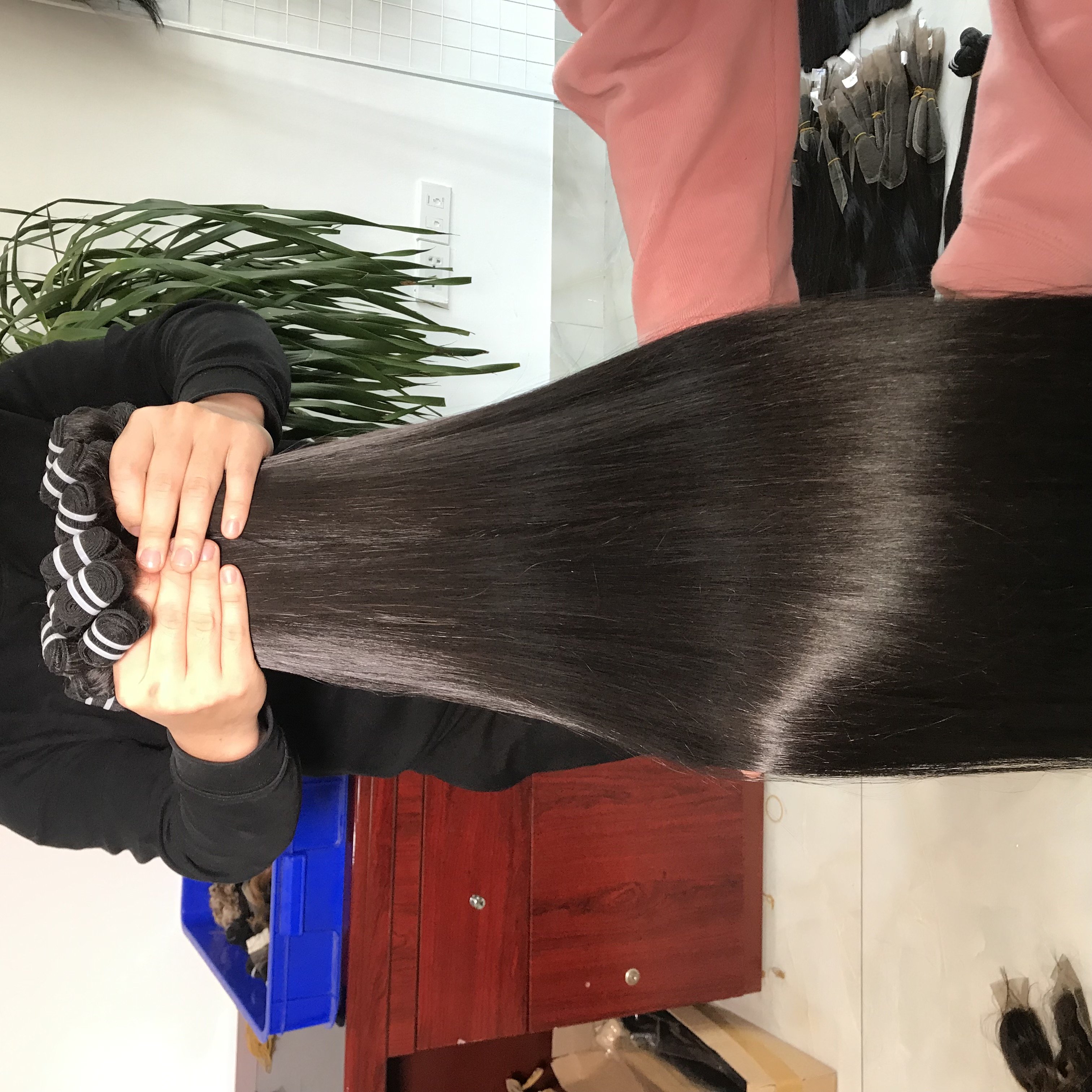 Best Quality 100% Vietnamese Hair Extensions Raw Bone Straight Hair Cuticle Aligned Hair Wholesale Price Ready To Ship