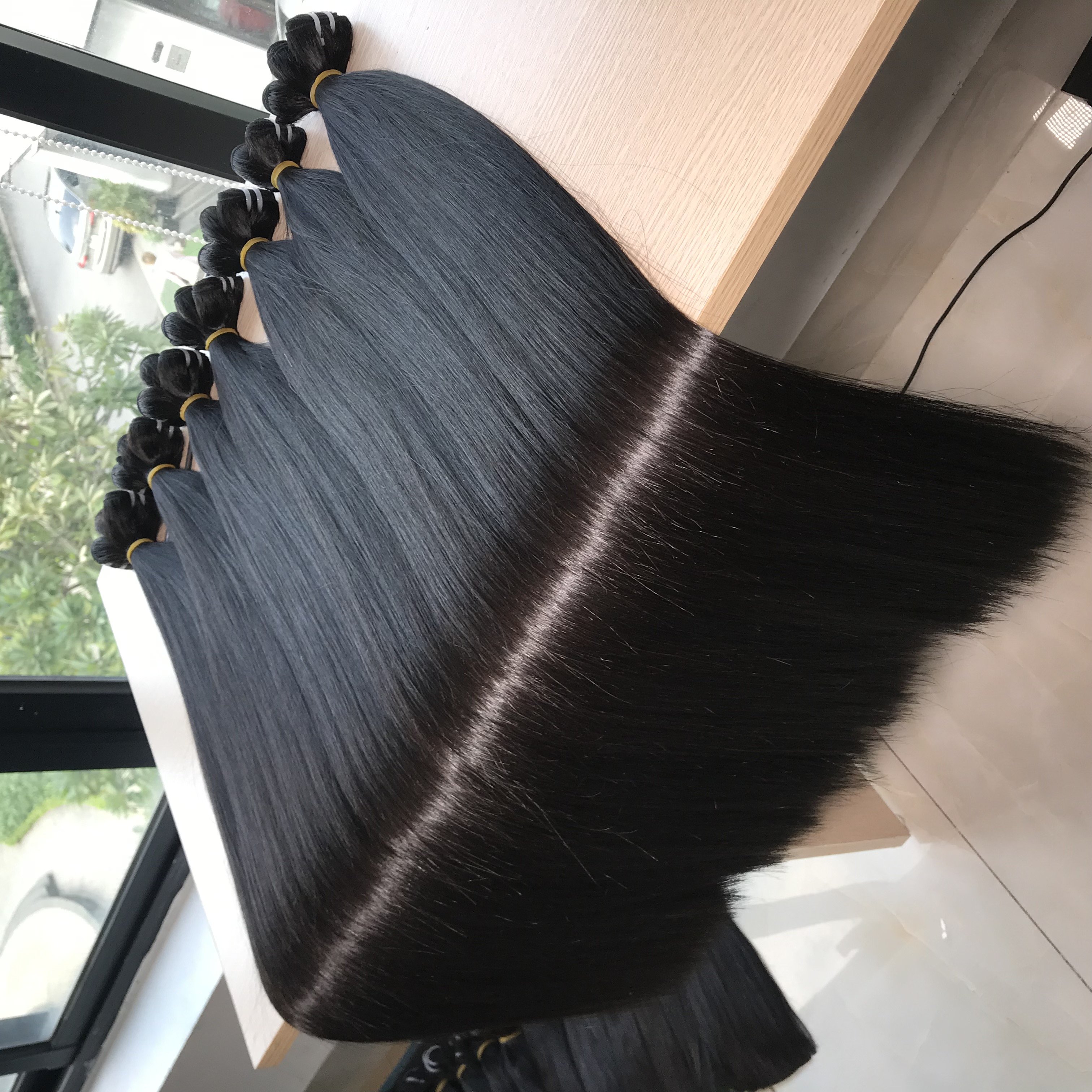 Best Quality 100% Vietnamese Hair Extensions Raw Bone Straight Hair Cuticle Aligned Hair Wholesale Price Ready To Ship