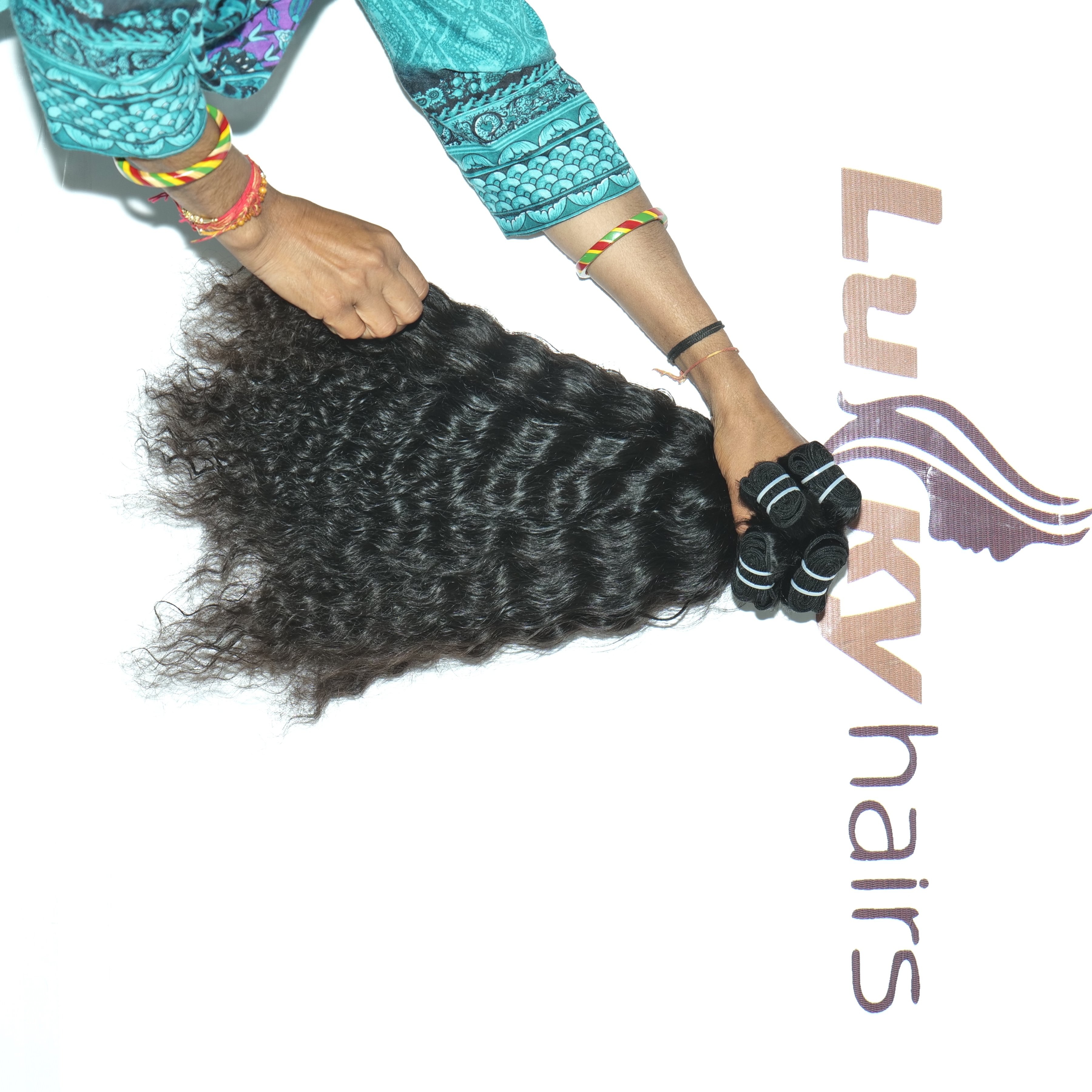 Raw virgin human hair Bundles machine double weft Cuticle Aligned Virgin Indian Human Hair extensions