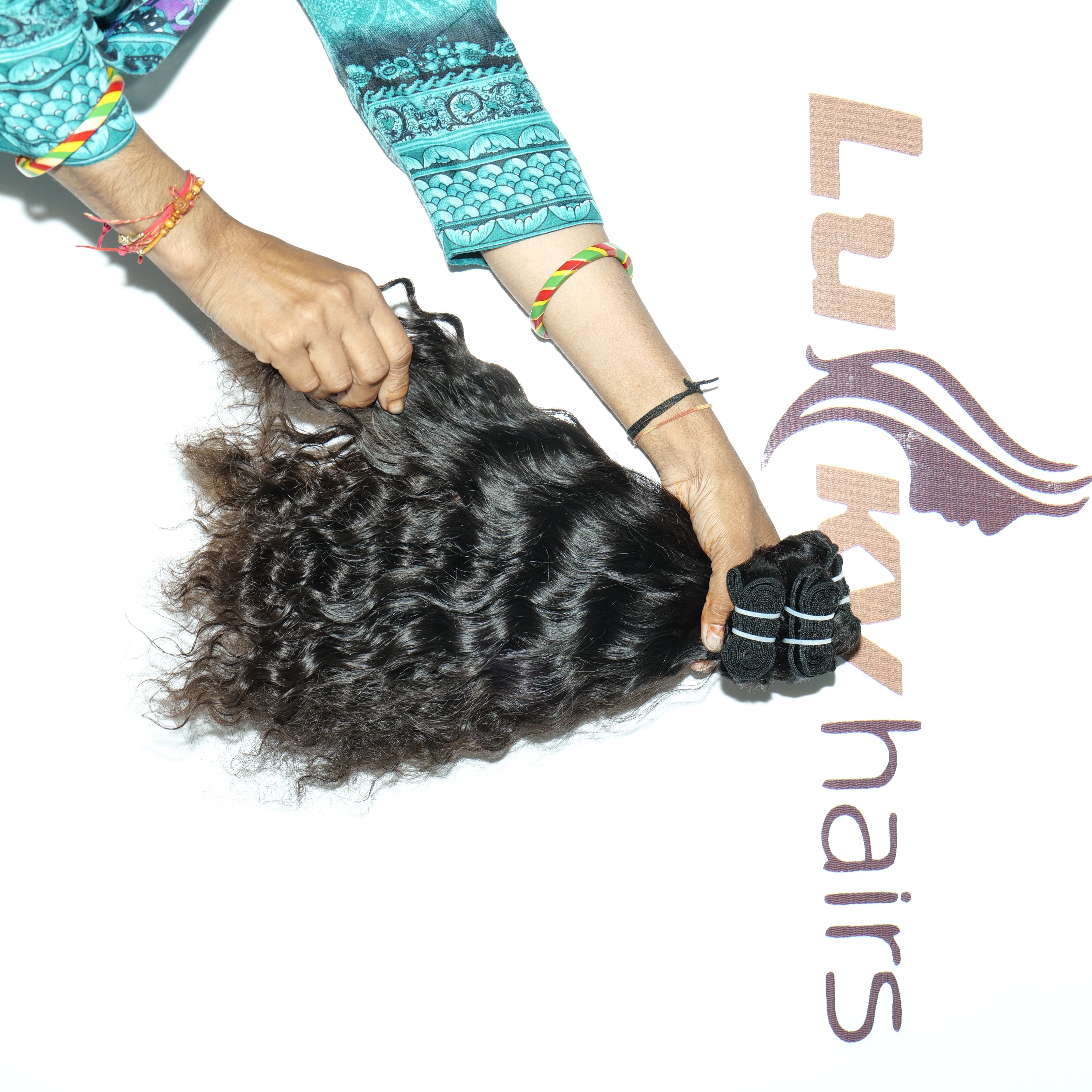 Raw virgin human hair Bundles machine double weft Cuticle Aligned Virgin Indian Human Hair extensions