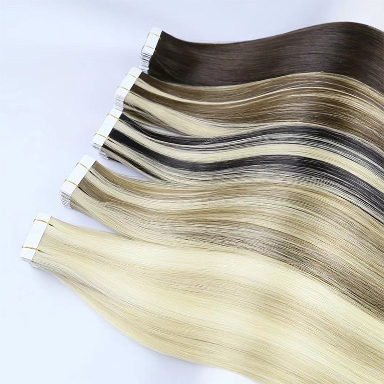 Salon Professional Private Label Full Cuticle Double Sided Adhesive Invisible Tape In Hair Extention
