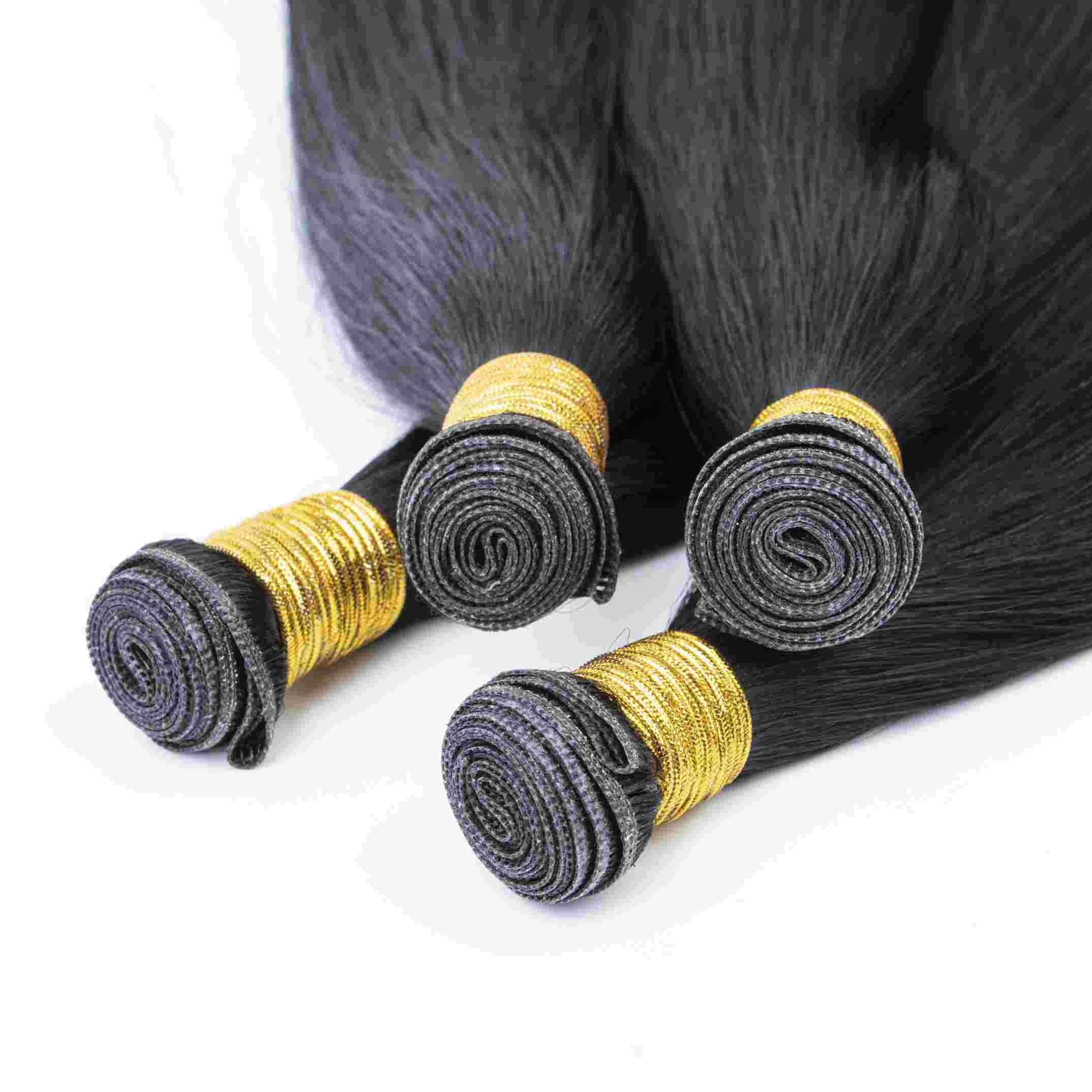 Double Drawn Can Be Cut Genius Weft 100% Unprocessed Virgin Genius Weft Human Hair Extensions