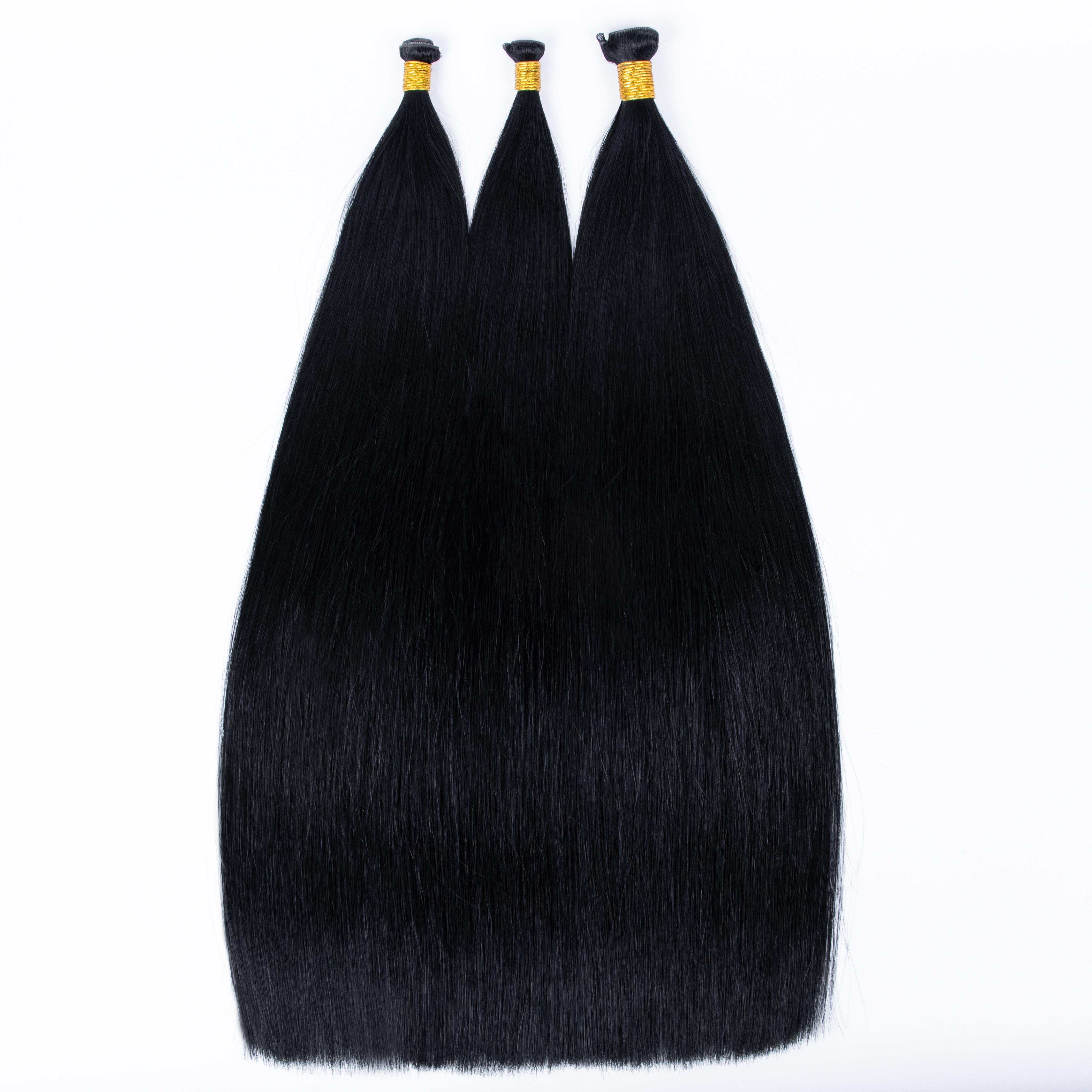 Double Drawn Can Be Cut Genius Weft 100% Unprocessed Virgin Genius Weft Human Hair Extensions