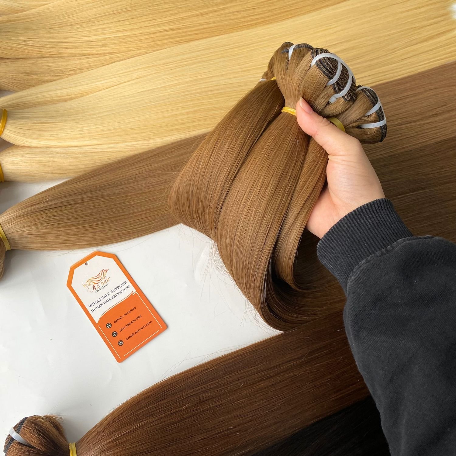 Top quality Weft Human Hair Extensions Super Silky And Smooth Remy Virgin Weft Hair Extension Wholesale Price