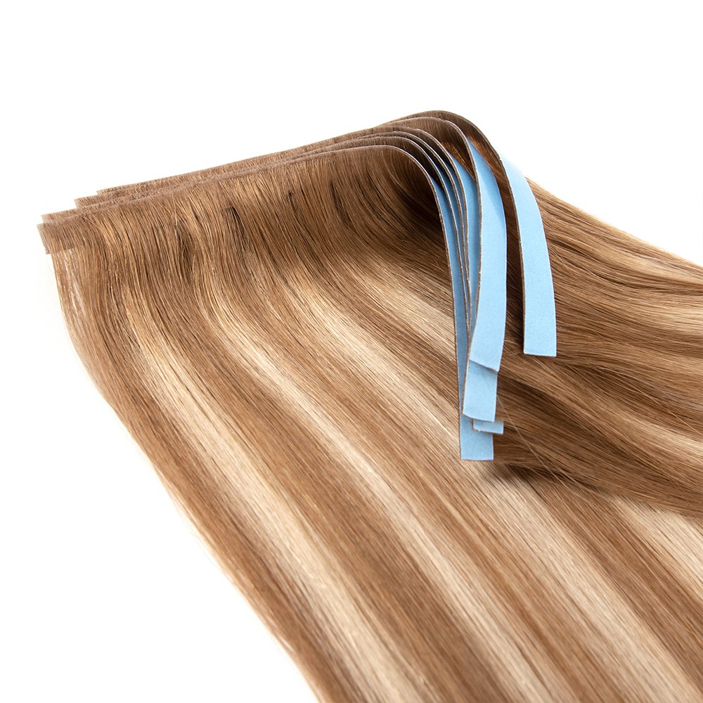 Lanxun More invisible Injected tape in tape hair extension skin weft injected tape weft in virgin hair extensions